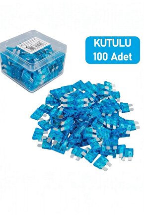 100 ADET Oto, Motosiklet ve Scooter İçin 15 Amper Bıçaklı Sigorta – Kısa Devre Güvenlik Koruması