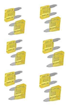 10 Adet 20A Bıçaklı Sigorta – Mini Model, Otomobil ve Scooter Elektrik Sistemi Koruyucu