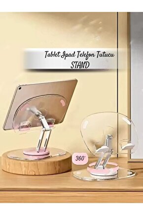iPad ve Tablet Uyumlu 360° Dönebilen Telefon Standı – Masaüstü Tutucu Aparat