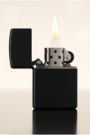 Siyah Metal Çakmak – Yeniden Doldurulabilir, Şık ve Dayanıklı