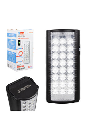 M3lfs- Pm-23800 24 Ledli Telefon Şarj Edebilen Işildak (6V4A AKÜLÜ * POWERBANK ÖZELLİKLİ)
