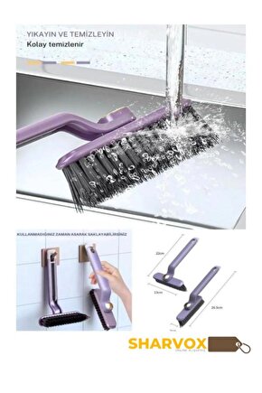 Temizlik Fırçası 360 Derece Döner Başlıklı Dar Alan Cımbızlı Toz Mutfak Banyo Temizlik Fırçası