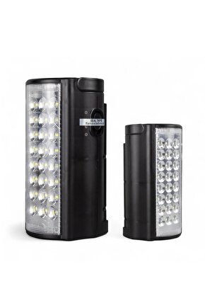 24 LED’li Şarjlı Işıldak (6V 4Ah Akülü) - Powerbank Özellikli, Telefon Şarj Edilebilir