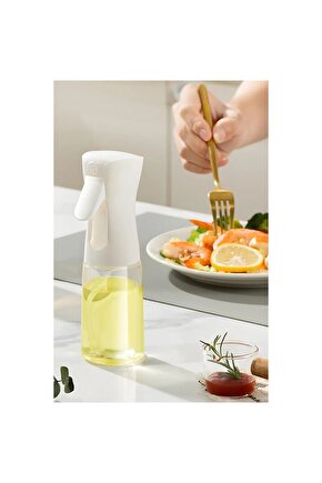 Sprey Yağdanlık Airfryer Için Yağdanlık Püskürtmeli Sprey Cam Şişe Beyaz