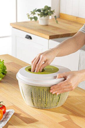 Pratik 4.5 LT Bpa Free Salata Kurutucu | Manuel Sebze ve Meyve Kurutucu