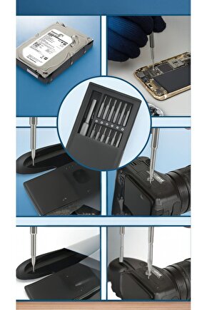 25 Parça Çok Fonksiyonlu Hassas Tornavida Seti Çok Amaçlı Set