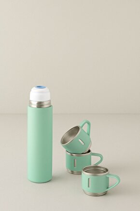 500 ml 3 Parça Paslanmaz Çelik Termos – Su Yeşili