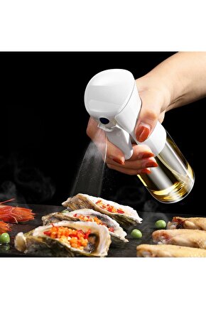 Sprey Yağdanlık Airfryer Için Yağdanlık Püskürtmeli Sprey Cam Şişe Zeytinyağı Sirke Püskürtücü 200Ml