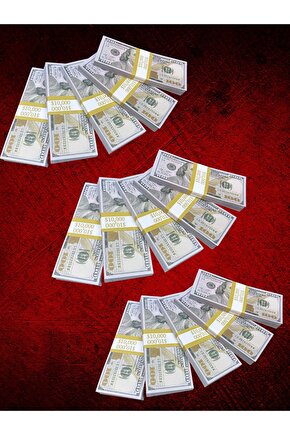 15 Deste 100 Dolar 1.kalite Kuşe Kağıt Geçersiz Şaka Düğün Parası Oyun Parası 15 X 100 Dolar