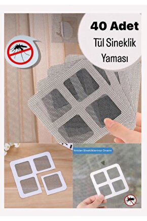 Yapışkanlı Tül Sineklik Tamir Yaması, Sineklik Yırtık Tamiri 40 Parça