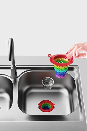 2 ADET Renkli 6 Kademeli Lavabo Süzgeci Birikintileri Toplar Rahatlık Sağlar