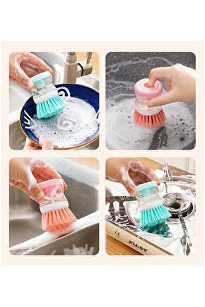 2 adet Deterjan Hazneli Bulaşık Yıkama Fırçası