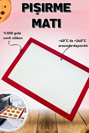 Silpat Silikon Yanmaz Yapışmaz Pişirme Matı 40x30 Cm
