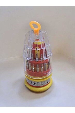 KAUÇUK TUTMA SAPLI 31 PARÇA YUMURTA TORNAVİDA SETİ