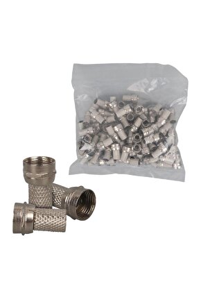 F Konnektör RG6-U4 18MM Geniş (100 Adet)-UJ-2005