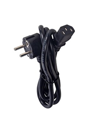 PM-568 1.5 Metre PC Power Güç Kablosu 3x1mm² IEC-60320 C13 (Dişi) - SchukoTip F (Erkek)