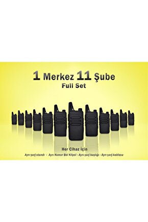 Çaycı Telsizi 1 Merkez 11 Şube Full Set