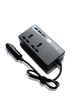 Kamyon TIR Otobüs Karavan Tipi 220 Volt Elektrik çevirici 200 Watt invertör Ters Trafo Şarj Soketi