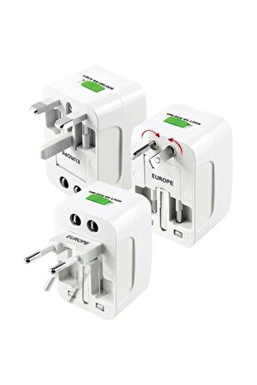 Çok Uçlu Elektrik Priz Ucu Çevirci Seyahat Adaptörü AXE44T-4L1