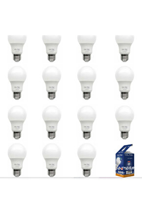 9w Led Ampul - Beyaz Işık - 15 Adet