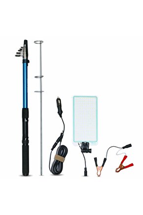 Axe Tools 2200 Lümen Gücünde Direkli Gece Lambası Kamp Karavan Aydınlatma Direği