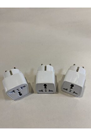 3 Adet Kare Tipi ingiliz Amerikan Tipi Priz Dönüştürücü AXE-512T001