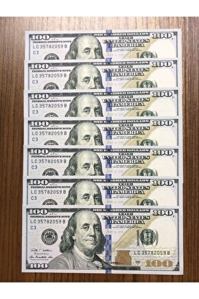 1 Deste Düğün Eğlence için Yapay Fake Oyuncak Para Eğlencelik Dolar 100 Adet