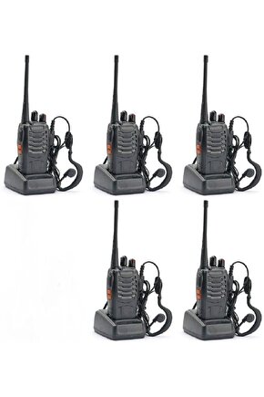 5 Tane Lisans Gerektirmeyen Kolay Kullanım El Telsizi Kurye Güvenlik Vale Depo Telsiz