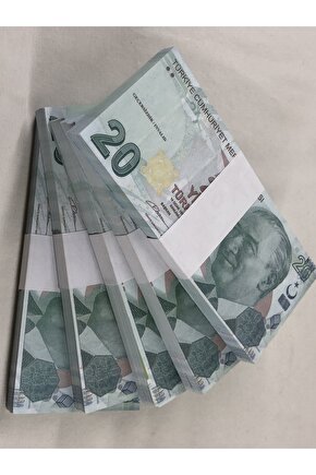 5 DESTE 20 TÜRK LİRASI SÜPER KOPYA PARA GEÇERSİZ DÜĞÜN PARASI