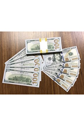 5 Deste Renkli Çil 100 Dolar Oyun Şaka Parası