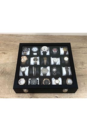 Yerli Üretim 20 Farklı Saat Alabilen Deri Kaplama Takı Kolye Bileklik Kol Saati Muhafaza Kutusu