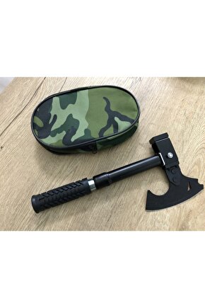 Bahçe Için Nacak Tipi Paslanmaz Çlik Balta Çekiç Seti Kaydırmaz Sap Yeşil Çantalı