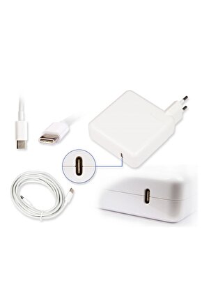 Apple uyumlu MacBook Pro Retina 13-inch Type-C Notebook Adaptör - Şarj Cihazı Usb-C (87W)