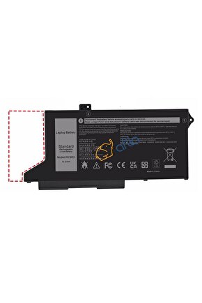 Dell P104f, P104f001, P104f002 Notebook Bataryası, Laptop Pili - Ver.1 - 3 Cell