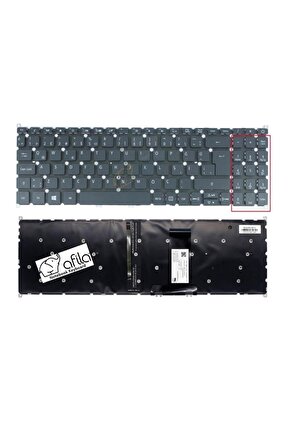 Acer Swift 3 SF315-52-87WN, SF315-52-88A4 Notebook Klavyesi (Siyah TR) ışıklı