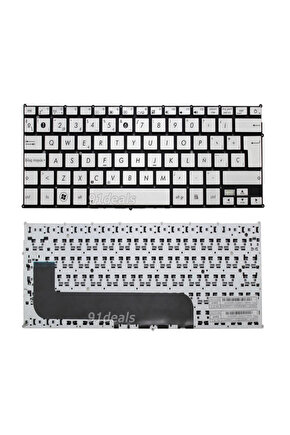 Asus Zenbook UX21 UX21A UX21E N Notebook Klavye Gümüş Gri TR