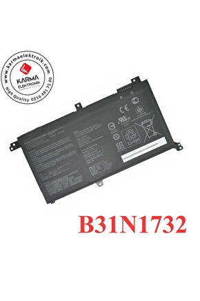 Asus VivoBook 15 X571GT-BQ103A11 uyumlu Notebook Bataryası, Laptop Pili