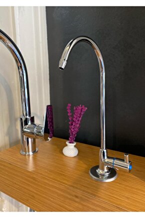 Krom Arıtma Musluğu Ağır Döküm Pirinç Lüx Kollu