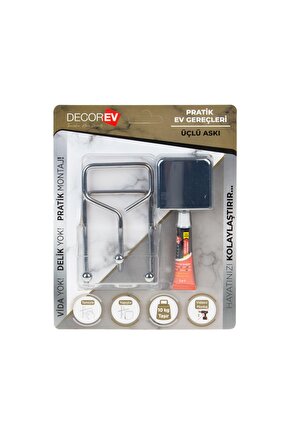 V Askı Metal Krom Üçlü Dc-4773 7737