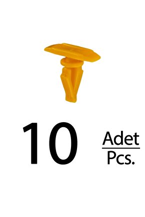 Toyota Daihatsu Hyundai Mazda Subaru Mitsubishi için Toz Fitil Klips - 10 Adet