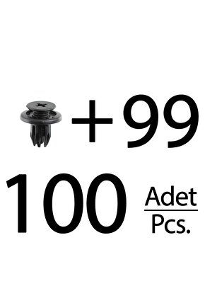 Opel, Chevrolet, Honda için Tampon ve Davlumbaz Klips- 100 Adet