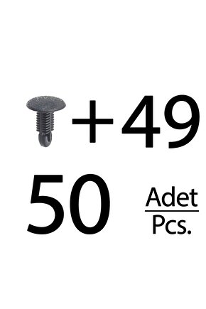 Honda, Nissan, Mitsubishi için Döşeme ve Kaplama Klips- 50 Adet