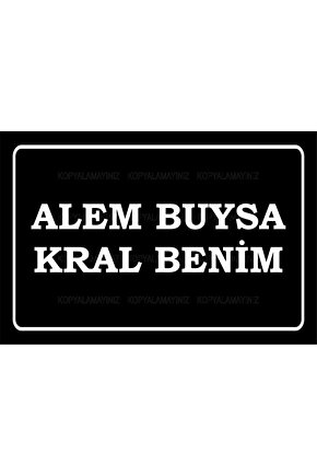 alem buysa kral benim komik atarlı sözler duvar yazıları retro ahşap poster tablo
