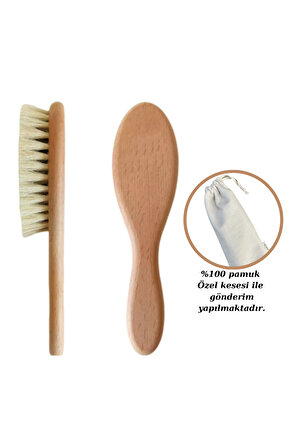 Doğal Keçi Kılı Bebek Fırçası %100 Doğal Bebek Konak Fırçası Konak Fırçası