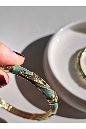 Yeşil Renkli Mineli Kelepçe