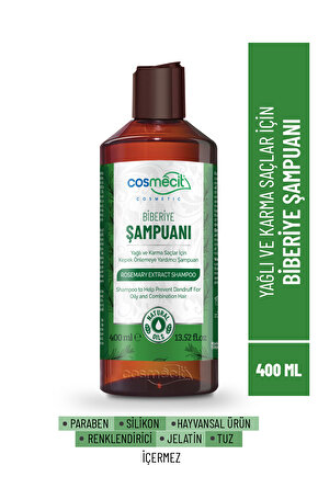 Yağlı Ve Karma Saçlar İçin Kepek Önlemeye Yardımcı Biberiye Özlü Şampuan 400ML