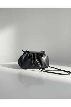 Heybes Kadın Büzgü Tasarım Deri Saplı Omuz ve El Çantası