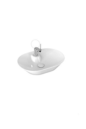 Sistema Y Soft Tezgah Üzeri Lavabo 60 Cm Beyaz Extra Dekorsuz Delikli 10sy51060