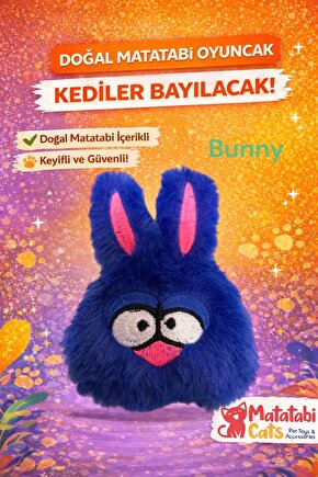 BUNNY Peluş Kedi Oyuncağı–Matatabi İçerikli, Dayanıklı,Kediler İçin Eğlenceli Oyuncak