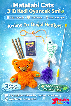 ÖZEL KEDİM PAKETİ (KEDİ OLTASI,KEDİ OYUNCAĞI,MATATABİ ÇUBUK)